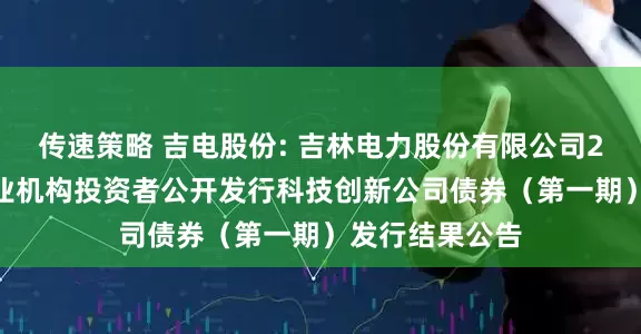 传速策略 吉电股份: 吉林电力股份有限公司2025年面向专业机构投资者公开发行科技创新公司债券(第一期)发行结果公告